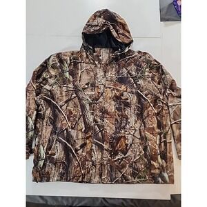 10x Mens Hunting Jacket Size 2XL Realtree AP Camouflage Full Zip Hooded